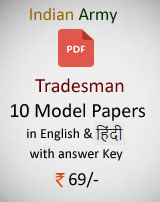 Indian army Tradesman 10 model papers in Hindi/English