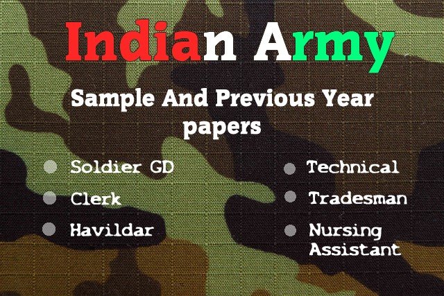 Indian army gd question paper 2015