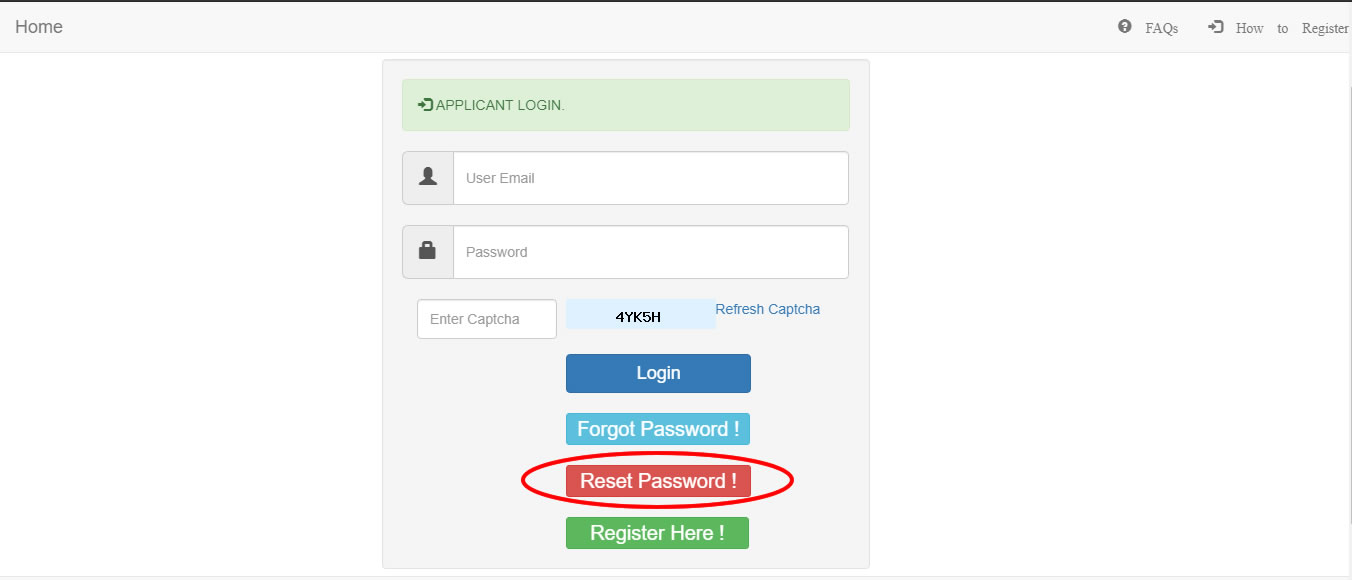 ITBP rest profile password