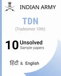 Indian army Tradesman 10 unsolved sample papers Hindi/English